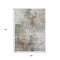 Homeroots 3' X 5' Ivory Gray And Khaki Abstract Washable Indoor Outdoor Area Rug 616832 - alternate 6