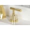 Kingston Brass Widespread Bathroom Faucet with Knurled Handle and Brass Pop-Up, Polished Brass KS4982KNL - alternate 2