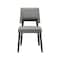 Armen Living Channell Wood Dining Chair in Black Finish with Charcoal Fabric - Set of 2 LCCHCHBLKCH - alternate 4