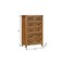Homeroots 35" Brown Carved Floral Solid Wood Six Drawer Dresser 720638 - alternate 3