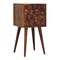 Homeroots 24" Brown Solid Wood Two Drawer Nightstand 701737 - alternate 4