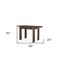 Homeroots 59" Dark Brown Solid Wood Oval Writing Desk 605953 - alternate 4