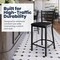 Flash Furniture HERCULES Black Ladder Back Metal Restaurant Counter Stool - Black Vinyl Seat XU-DG697BLAD-24-BLKV-GG - alternate 3