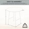 Leisuremod Round 19.7 in W, 19.3 in L, MDF/Stainless Steel, White RSW-19W - alternate 4