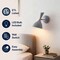 Jonathan Y Josef 10" Adjustable Iron Retro LED Wall Sconce, Gray JYL9066D - alternate 4