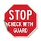 Signmission Stop Check with Guard, 10 Inch X 10 Inch, Vinyl Decal OC-D-10-248 - alternate 1
