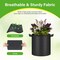 Healsmart 2 Gallon Grow Bags, Nonwoven Aeration Fabric Pots with Handles, Black, 6PK GLGROWBAG2X6LITEBLK - alternate 5