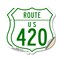 Signmission Route Marker Shield Sign Us 420, 18 inch X 18 inch, Vinyl Decal, 2PK SHI-D-2PACK-18-477 - alternate 1