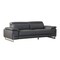 Homeroots 87" Dark Gray Italian Leather Solid Wood Sofa 720453 - alternate 4