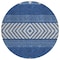 Homeroots 8' Navy Blue Ivory And Beige Round Southwestern Washable Indoor Outdoor Area Rug 613929 - alternate 5