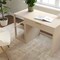 Martha Stewart Kayden Single-Drawer Desk w/2 Tier Shelf in Light Natural w/Brushed Gold Hardware KHO-23042-TBSF-LNT-GLD-MS - alternate 3