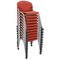Regency Rico Classroom Training Mobile Stack Chair Armless - Red, 11PK K305-RD-11PK - alternate 1