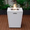 Leisuremod Chelsea Aluminum Patio Modern Propane Fire Pit Side Table, White CF21W - alternate 1