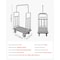 Vevor Hotel Luggage Cart 1200 lbs Bellman Cart 8 in Rubber Wheels Hotels Silver X-112 - alternate 4