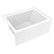 Kingston Brass 48" Acrylic Rectangular 3-Wall Alcove Tub, Left Hand Drain, Glossy White VTAP4836L22 - alternate 2