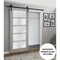 Sartodoors Barn Interior Door, 42" x 80", Gray QUADRO4002BD-B-SSS-42 - alternate 1