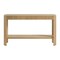 Alaterre Furniture Fluted Solid Wood Console Table 56 in Modern Entryway Table with Storage Shelf AFTBL-008 - alternate 1