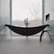 Alfi Brand Black Matte 79in Acrylic Suspended Wall Mounted Hammock Bathtub HammockTub1-BM - alternate 3