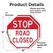 Signmission Stop Road Closed, 4 inch X 4 inch, Vinyl Decal, 2PK OC-D-2PACK-4-310 - alternate 3