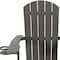 Homeroots 35" Charcoal Heavy Duty Plastic Adirondack Chair 530703 - alternate 5