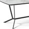 Homeroots 63" Gray White and Black Ceramic and Metal Trestle Base Dining Table 555172 - alternate 3