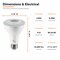 Euri Lighting PAR30 LED Bulbs, 10W, 900 lm, 75W Eq., 3000K, E26, Dimmable, CEC/JA8/UL, 2PK EP30-10W5000cec-2 - alternate 3