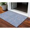Homeroots 3' X 5' Denim Blue And Ivory Floral Washable Indoor Outdoor Area Rug 604671 - alternate 1