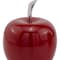 Homeroots 6" Red Aluminum Decorative Apple Tabletop Sculpture 354694 - alternate 3