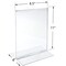 Azar Displays Bottom Load Sign Holder 8.5" x 11", Flexible Plastic, 3PK 152430-3PK - alternate 3