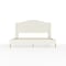 Martha Stewart Amelia Queen Upholstered Platform Bed with Curved Headboard and Cushioned Siderails TW-3WDB02B-Q-OWH-MS - alternate 5