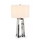 Homeroots 24" Nickel Metal Table Lamp With White Drum Shade 524506 - alternate 5