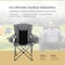 Arrowhead Outdoor Portable Folding Camping Quad Chair with 6-Can Armrest Cooler, Granite Gray KKS0316U - alternate 2