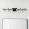 Jonathan Y Marais 44.25" 6-Light Iron/Glass Rustic Vintage LED Vanity Light, Black/Brass Gold JYL3557A - alternate 4