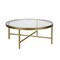 Homeroots 36" Gold Glass And Steel Round Coffee Table 520976 - alternate 7