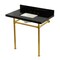 Kingston Brass 36-Inch Black Granite Console Sink with Stainless Steel Legs, 8-Inch, 3-Hole KVPK36227K387 - alternate 1