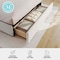 Martha Stewart Nyla King Upholstered Platform Bed with Curved Nailhead Headboard and Footboard Storage Drawer XH-8529-K-WH-MS - alternate 5