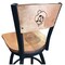 Holland Bar Stool Co 30" Blk Wrinkle Oklahoma State Swivel Bar Stool, Laser Engraved Back L03830BWMedMplAOKStUnMedMpl - alternate 1