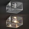 Jonathan Y Grayson 8" 1-Light Farmhouse Industrial Square Iron/Glass Case LED Flush Mount, Chrome JYL9553B - alternate 4