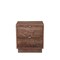 Homeroots 26" Brown Solid Wood Carved Abstract Two Drawer Nightstand 661249 - alternate 1