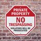 Signmission Private Property No Trespassing Vio, 6 inch X 6 inch, Plastic Sign, 2PK OC-P-2PACK-6-167 - alternate 5