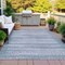 Homeroots 3' X 5' Gray And Silver Striped Washable Indoor Outdoor Area Rug 631497 - alternate 4