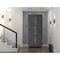 Vdomdoors Front Exterior Prehung Metal-Plastic Door Frosted Glass / MANUX 8112 Antracite / Office Commercial MANUX8112EXD-ANT-W32-H80-RH-I - alternate 3