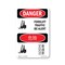 Signmission Safety Sign, OSHA Danger, 10" Height, Forklift Traffic Be Alert Bilingual, D-VC-1265 OS-DS-D-710-VC-1265 - alternate 1