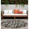 Homeroots 8' Round Gray and Black Round Abstract Washable Non Skid Indoor Outdoor Area Rug 559276 - alternate 1