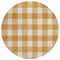 Homeroots 8' Orange And Beige Round Plaid Washable Indoor Outdoor Area Rug 595417 - alternate 3