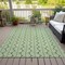 Homeroots 9' X 12' Green And Ivory Ogee Washable Indoor Outdoor Area Rug 601564 - alternate 4