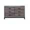 Homeroots 58" Gray Solid and Manufactured Wood Six Drawer Double Dresser 478651 - alternate 1