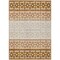 Homeroots 5' X 8' Orange Beige And Ivory Geometric Washable Indoor Outdoor Area Rug 613862 - alternate 5