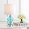 Jonathan Y Mer 20.5" Glass/Metal LED Table Lamp, Aqua JYL4036A - alternate 5