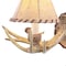 Vaxcel Lodge 2 Light Rustic Wood Antler Armed Wall Sconce Faux Leather Shade WL33042NS - alternate 4